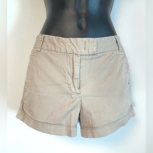 Vintage J. Crew 3” Khaki Cotton Favorite Fit Shorts Size 2